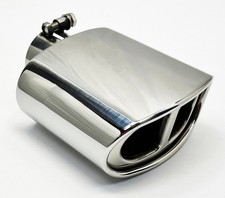 Exhaust Tip 2.25 Inlet 5.50 X 3.0 X 7.00 Long Wes118-225-boss-ss Double Wall Rol