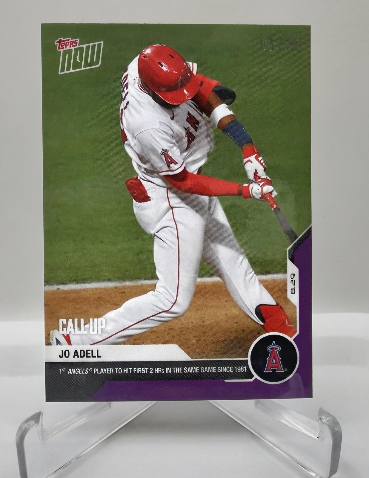 2020 Topps Now - Call-Up Jo Adell #174 Purple /25 (RC)