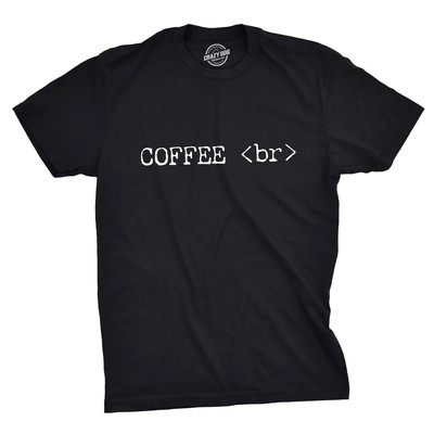 Mens Coffee Break T Shirt Funny Coding Developer Tee