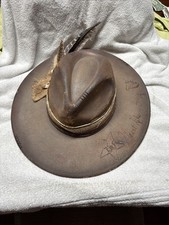 Vintage Tooled Leather Hat Western ,Cowboy, R...
