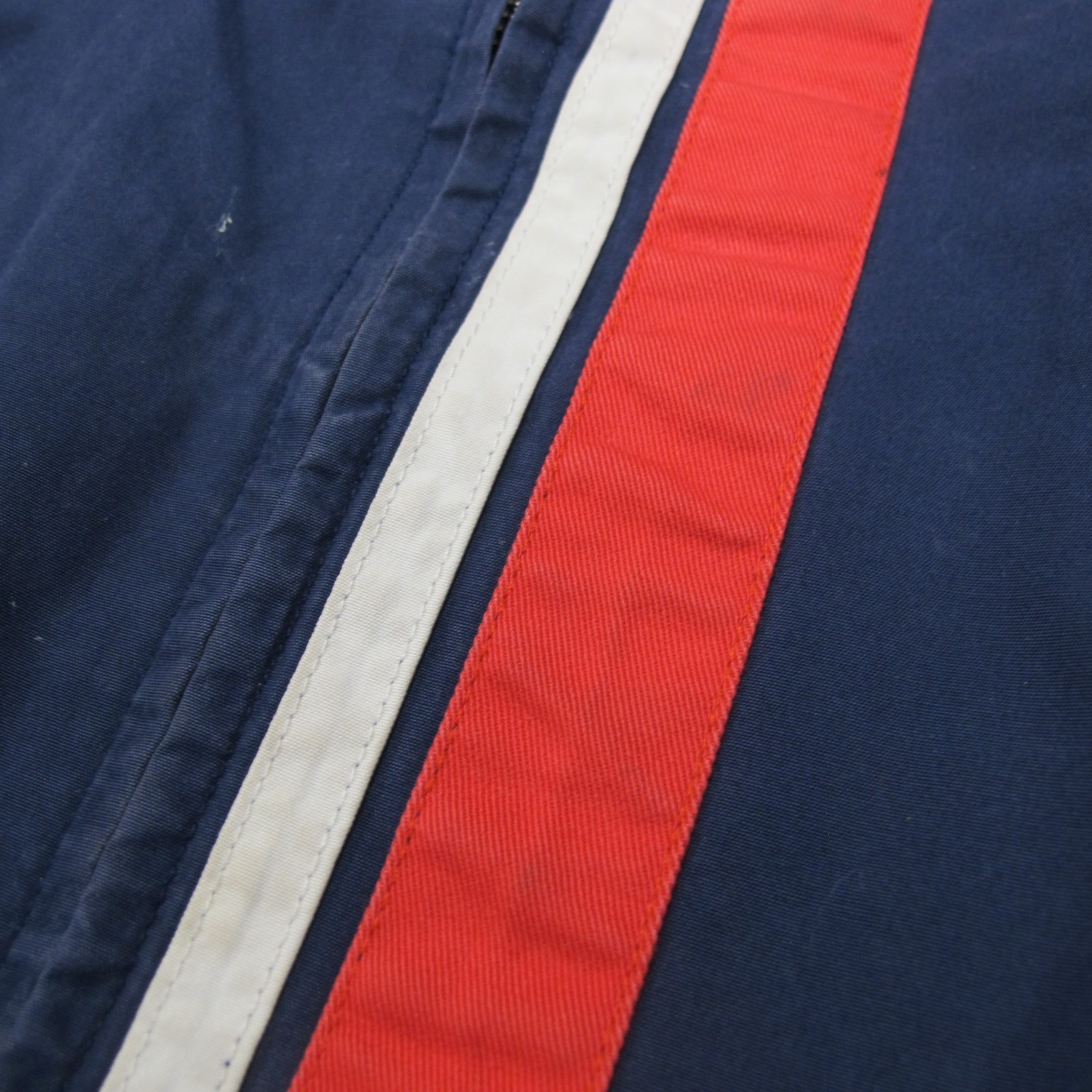 Vintage Polo Ralph Lauren Harrington Jacket Mens Large Navy Cafe Racer Stripe 90 thumbnail 9