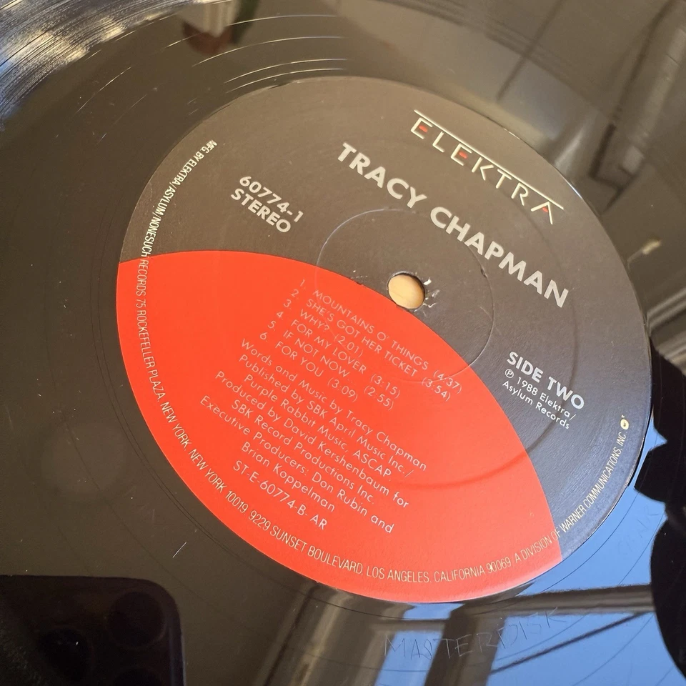 1988 Tracy Chapman Self Titled 1st Pressing LP US Complete W/Original Sleeve! Foto 4 de 4
