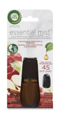 Air Wick Essential Mist Oil Refill, Cinnamon and Crisp Apple, 0.67 Fl. Oz.