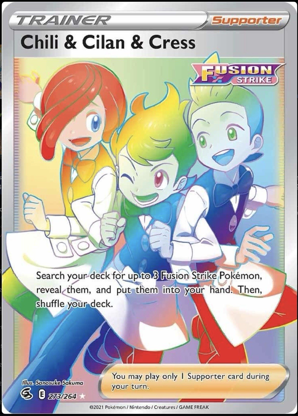 Chili & Cilan & Cress 273/264 - Fusion Strike - NM