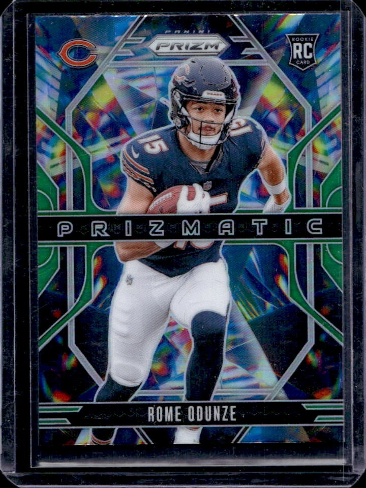 2024 Prizm Rome Odunze Prizmatic RC Green Rookie #9 Bears