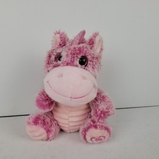 Kellytoy Valentine Unicorn Pink Ribbed Soft Front  Feet Stuffed Plush