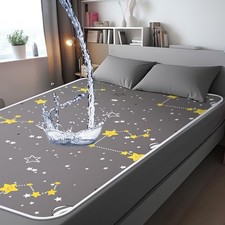 Tisancy 1 Pcs Waterproof Bed Wetting Pads 60'' X 80'' Reusable Underpads