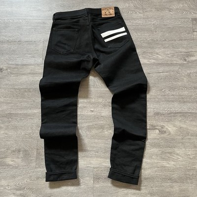 Momotaro 0405-B - HIGH TAPERED - 15.7OZ BLACK X BLACK Japanese  Raw Denim