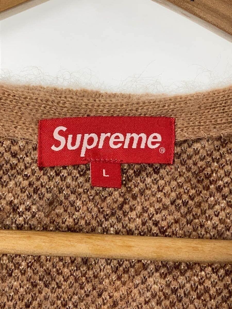 Supreme Cardigan 22AW Abstract Stripe L Nylon Brown Full
