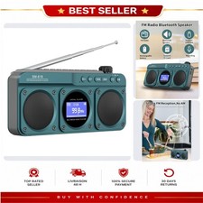 Portable FM Radio Bluetooth Speaker USB MP3 Micro SD Rechargeable SEMIER