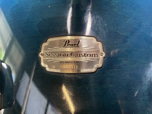 Pearl Session Custom 18x22 Maple Bass Kick Drum Blue Fade - Picture 11 of 22