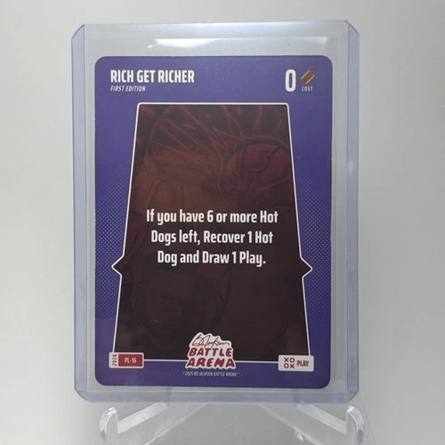 RICH GET RICHER #PL-16 Bo Jackson Battle Arena 2026 Play Card SP 1st Edition *ka