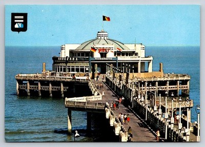 Blankenberge Pier Belgium Vintage Postcard JVD B Ediciones FIBA Chrome