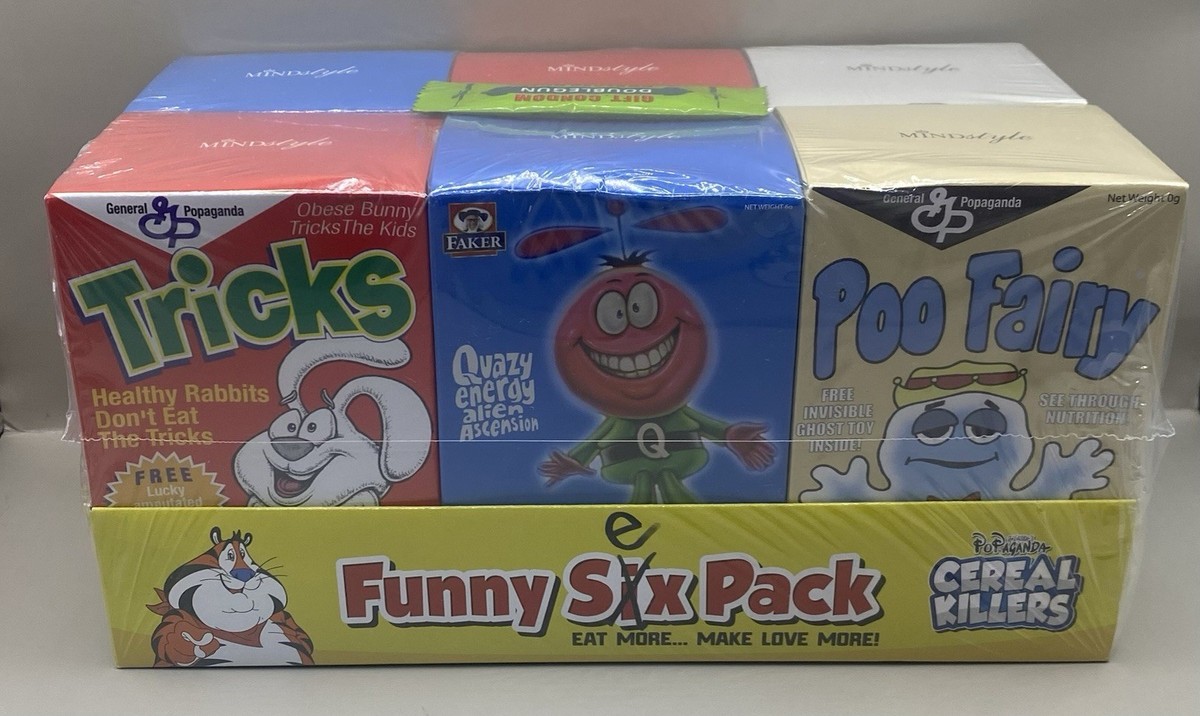 Ron English Cereal Killers Black Light Magic Funny Six Pack