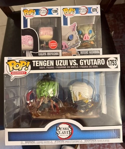 Lot 4 Demon Slayer  Tengen vs Gyutaro 1753 Kagaya Ubuyashiki 1289 Inosuke 870