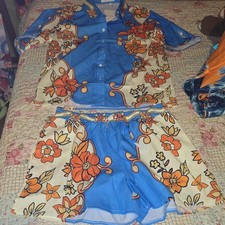 NWT Endless Moon Retro Floral 2-Piece Resort Set - Short Sleeve Top  Shorts