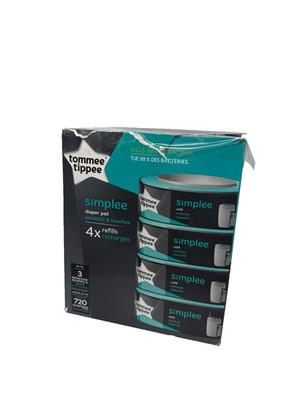 Tommee Tippee Sangenic 82031501 Recharge Compatible Pack of 4 NEW/ Damaged Box