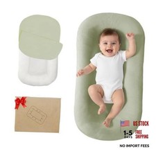 Baby Lounger for Newborn 0-24 Months Soft Cotton Infants - Lovely Green