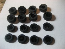 NEW Tyco Ho Slotcar 4 pair of New Takeoff Black narrow Wheels and Tires