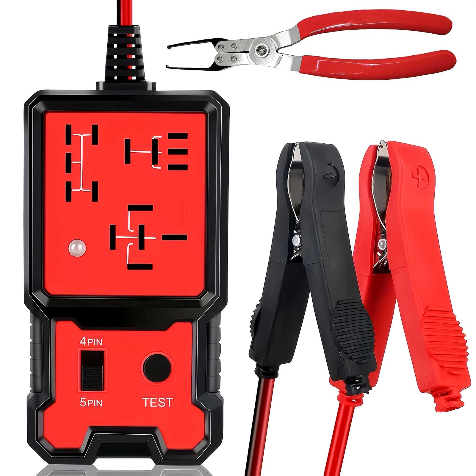 Car Relay Tester Voltage Test 12V 24V Battery Checker Automobile w/ Removal Tool