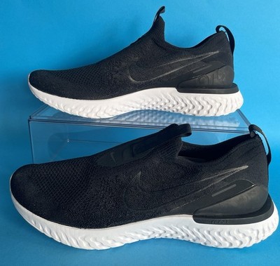 Nike Epic Phantom React Flyknit Men's Black/White Shoes Size 12 BV0417-001 New