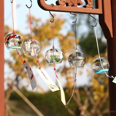 Japanisches Glas Windspiel Geschenk Garten Dekoration Balkon Anhänger