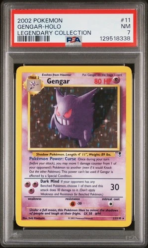 PSA 7 Gengar Holo 11/110 Legendary Collection Pokemon 2002