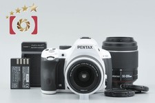 Pentax K-50 White 16.3 MP Digital SLR Camera 18-55 50-200 Lenses