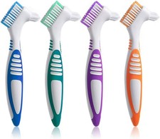 Denture Brush Set 4Pcs Double-Sided Cleaning Toothbrushes Multi-Layered Bristles