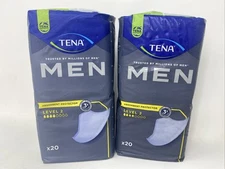 Lot of 2 Tena Men Absorbent Protector Pads 20 Count Level 2 (40 total)