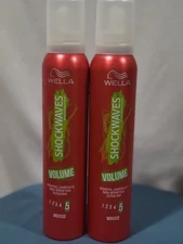 2 Wella Shockwaves Volume Mousse Hold #5 200 ml *New*