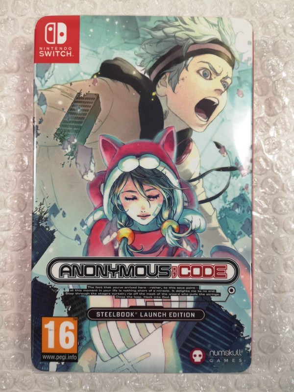 ANONYMOUS CODE - STEELBOOK LAUCH EDITION SWITCH EURO NEW (GAME IN ENGLISH)