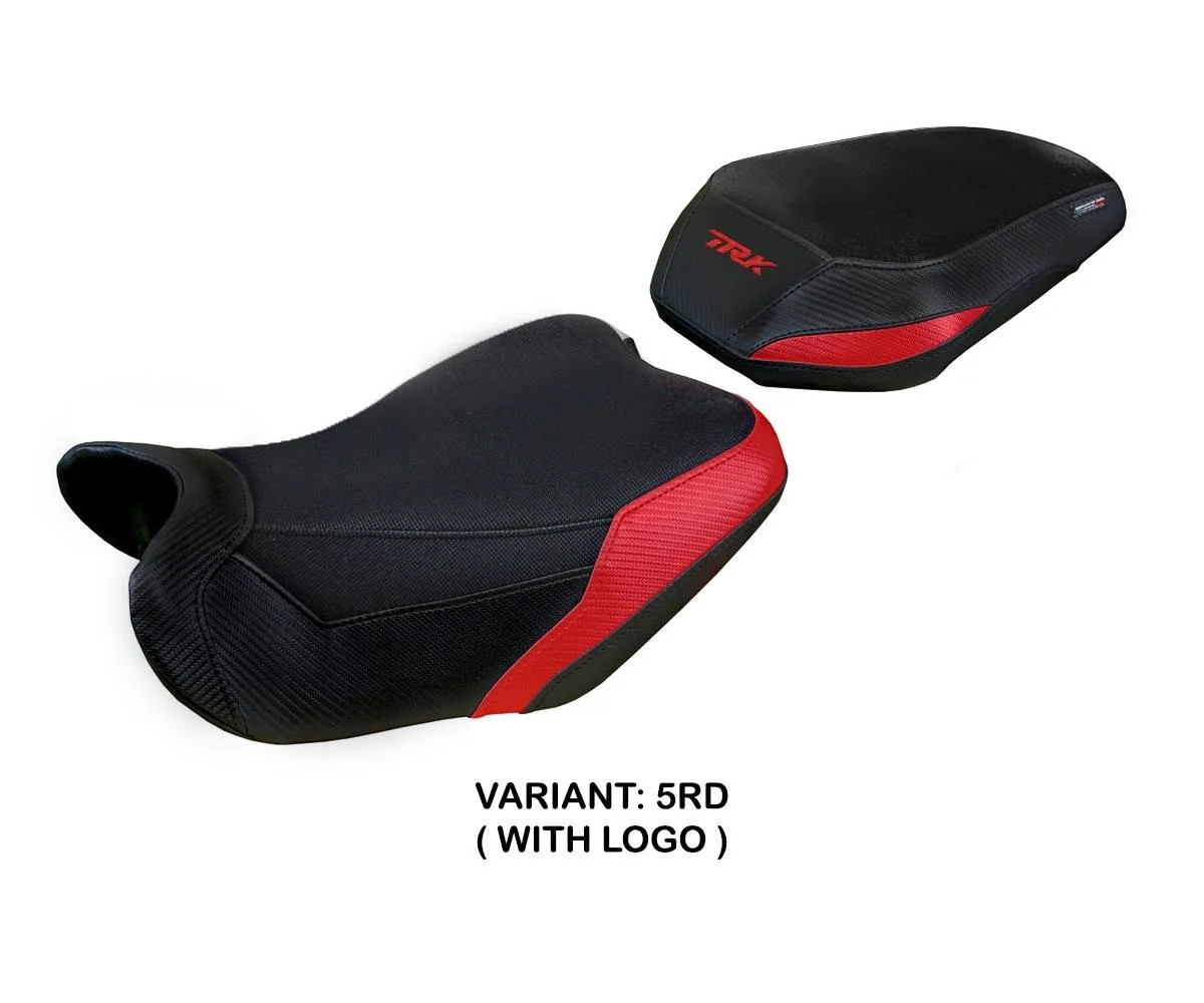 Seat saddle cover Taisha Red RD + logo Tpz compatible BENELLI TRK 702 2023 2026
