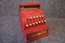 Vintage 1950s Tom Thumb Toy Cash Register Red Metal Western Stamping Co USA