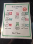 GERMANY - 1939 OEDENFBLATT POSTER FDC APRIL 20, 1939, $25 CAT. VALUE