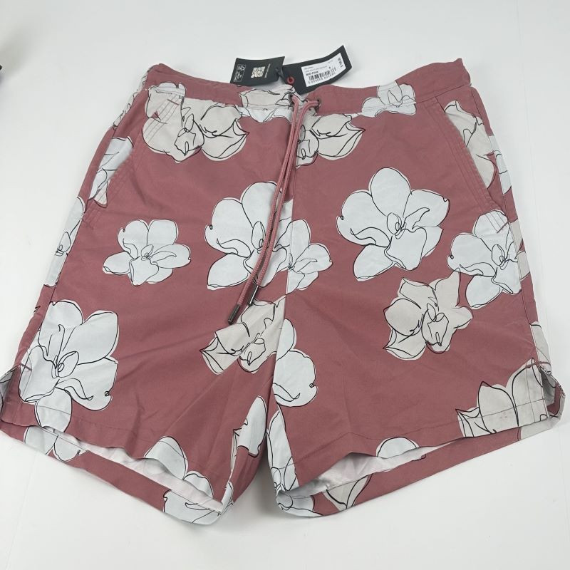 Мужские плавки с цветочным принтом Ted Baker Mens Ampbell в крупную клетку розового цвета-US Large UK 5