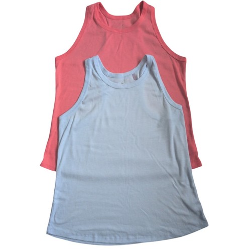 Danskin Ribbed Racerback Tank Top Women Large Set 2 Active Gym Yoga ...