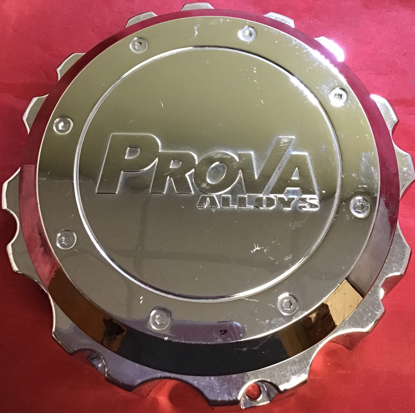 ONE USED PROVA ALLOYS Truck Chrome Wheel Center Cap # 972B170-8HB CAP 11898