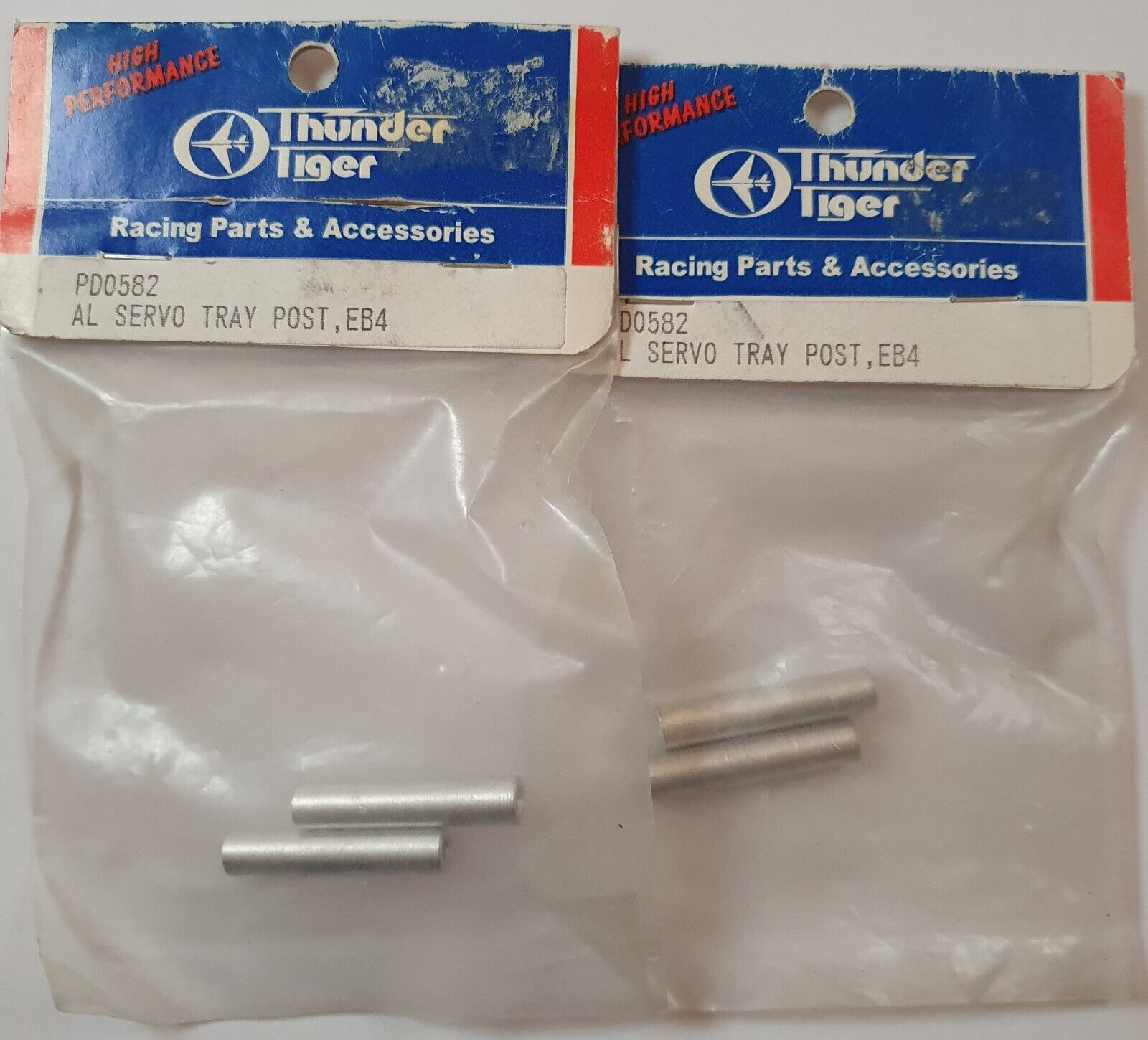 2 X Thunder Tiger PD0582 Alloy Servo Tray Post EB4 - Vintage RC Spares