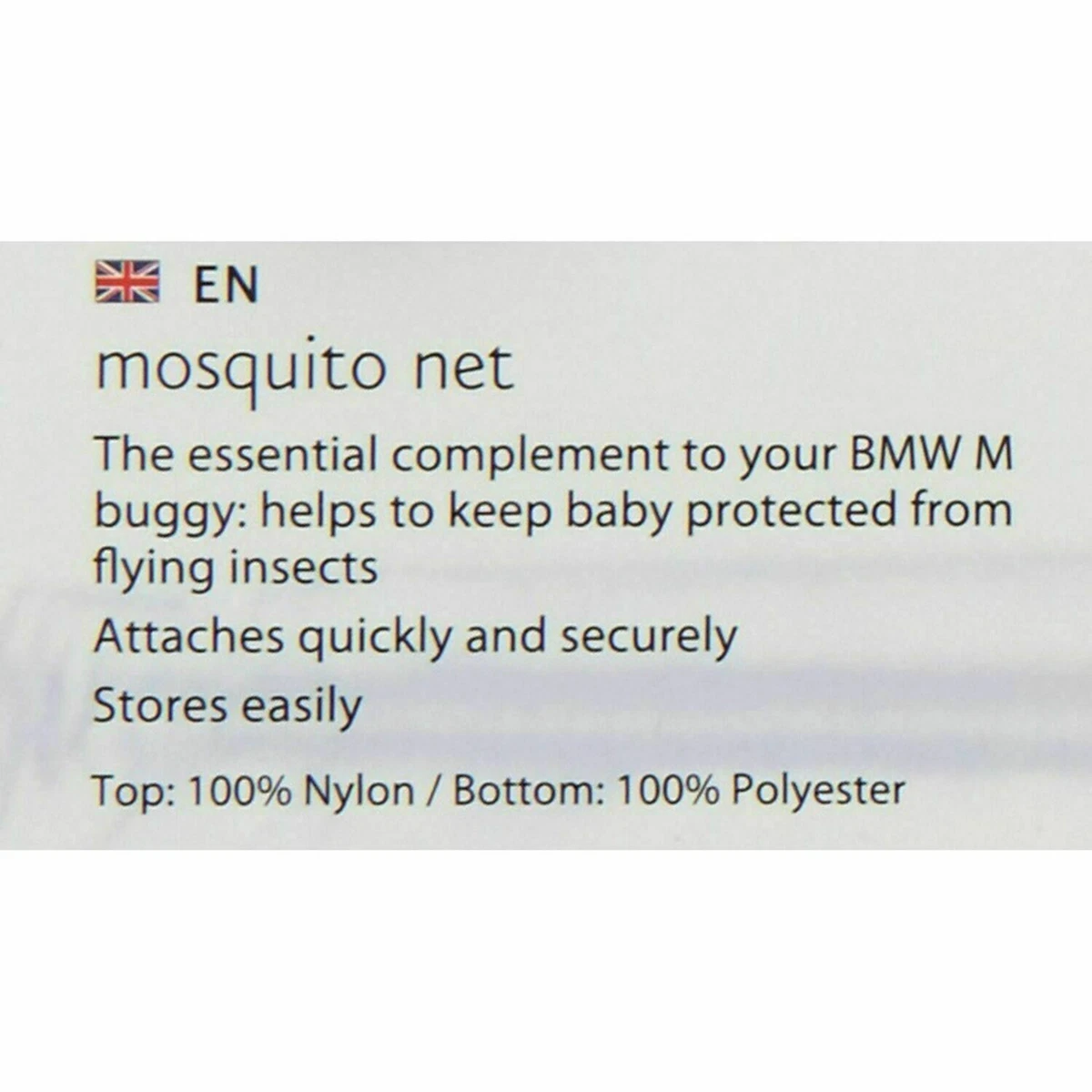 BMW MACLAREN Grey Buggy Mosquito Net with Pouch Bag For Baby Pram