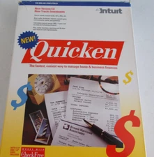Intuit Quicken 4.0 IBM PC XT AT PS/2 PS/1 Software w/ 5 1/4" and 3 1/2" Discs