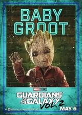 GUARDIANS OF THE GALAXY VOLUME 2 POSTER CHRIS PRATT ZOE SALDANA BABY GROOT