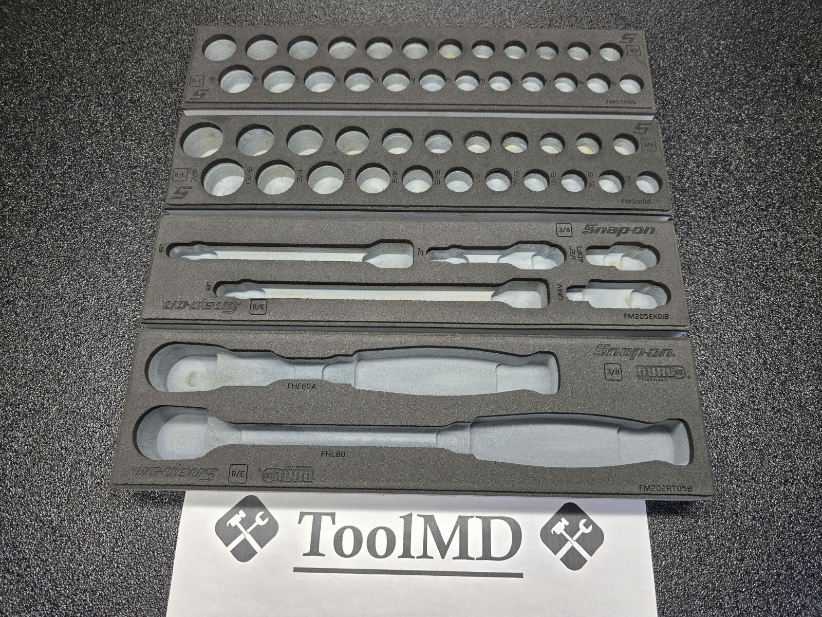 Snap-on Tools TITANIUM 3/8" Dr SAE & Metric Essential Set 253GSS05FDT FOAM ONLY