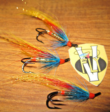 3 V Fly Ultimate Gold Garry Dog size 8 Double Salmon Flies