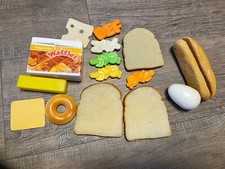 Vintage Fisher Price Fun With Food Bread Pretend Play Food Waffles Egg