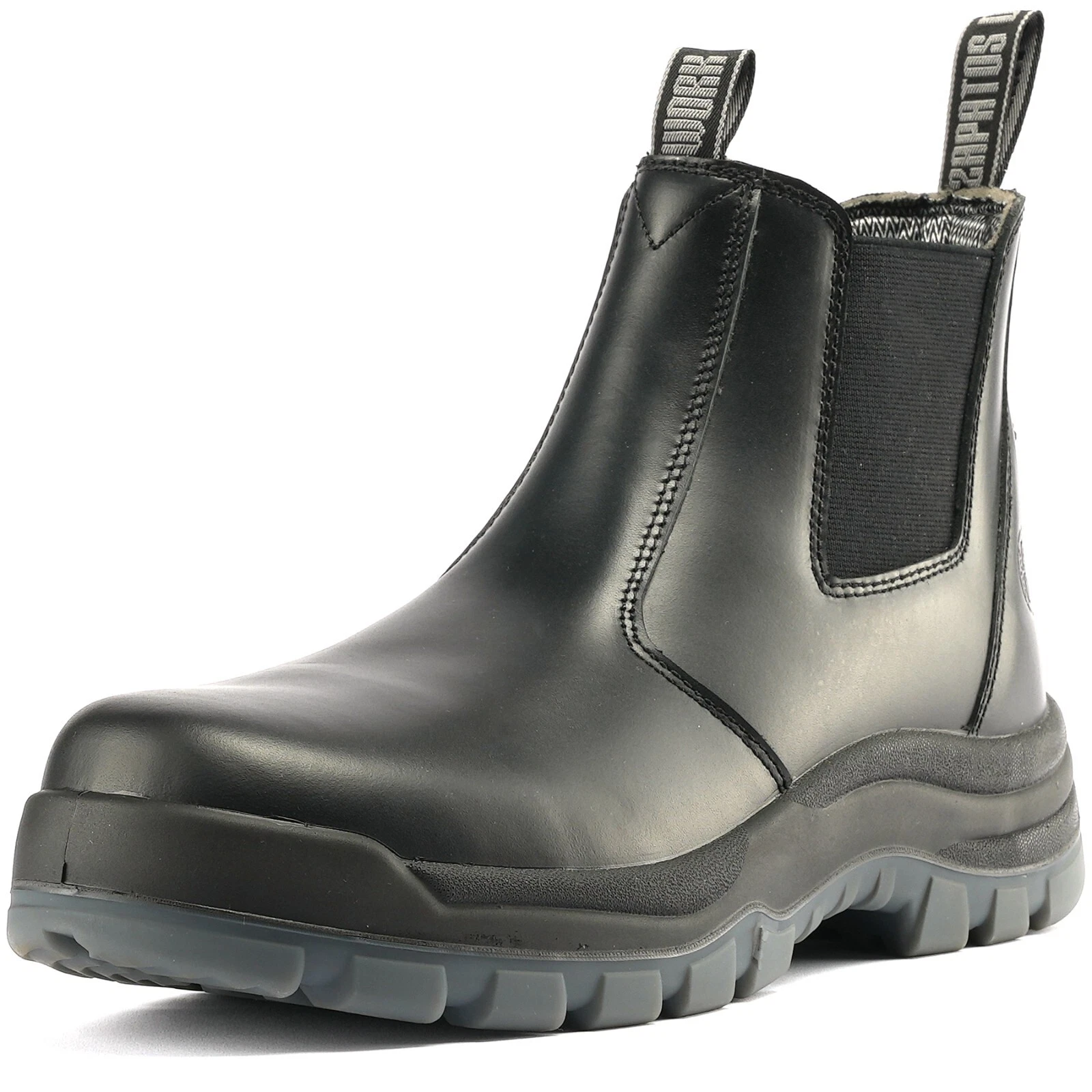 Black Soft Toe Slip-on Mens Working Boots Anti-Static Non-Slip (N05)