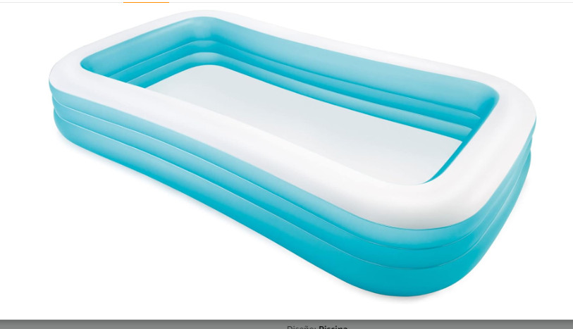 Intex 58484NP - Piscina Hinchable Rectangular 305 x 183 x 56 cm, 1.020 litros,
