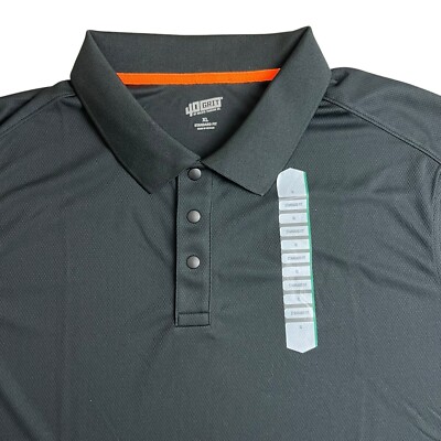 40 Grit Duluth Trading Co Mens XL Black Polyester Short Sleeve Polo Shirt NWOT