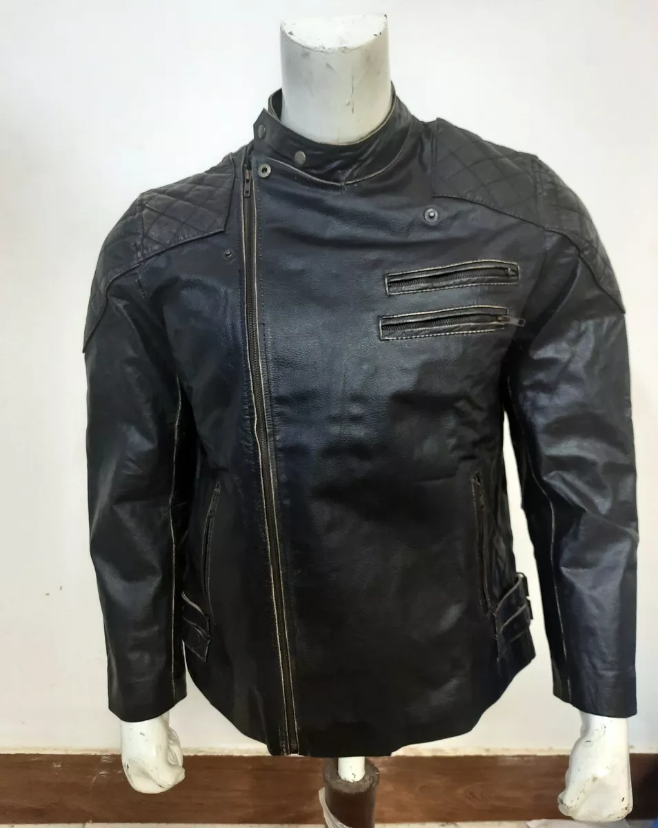 High low deals leather jacket