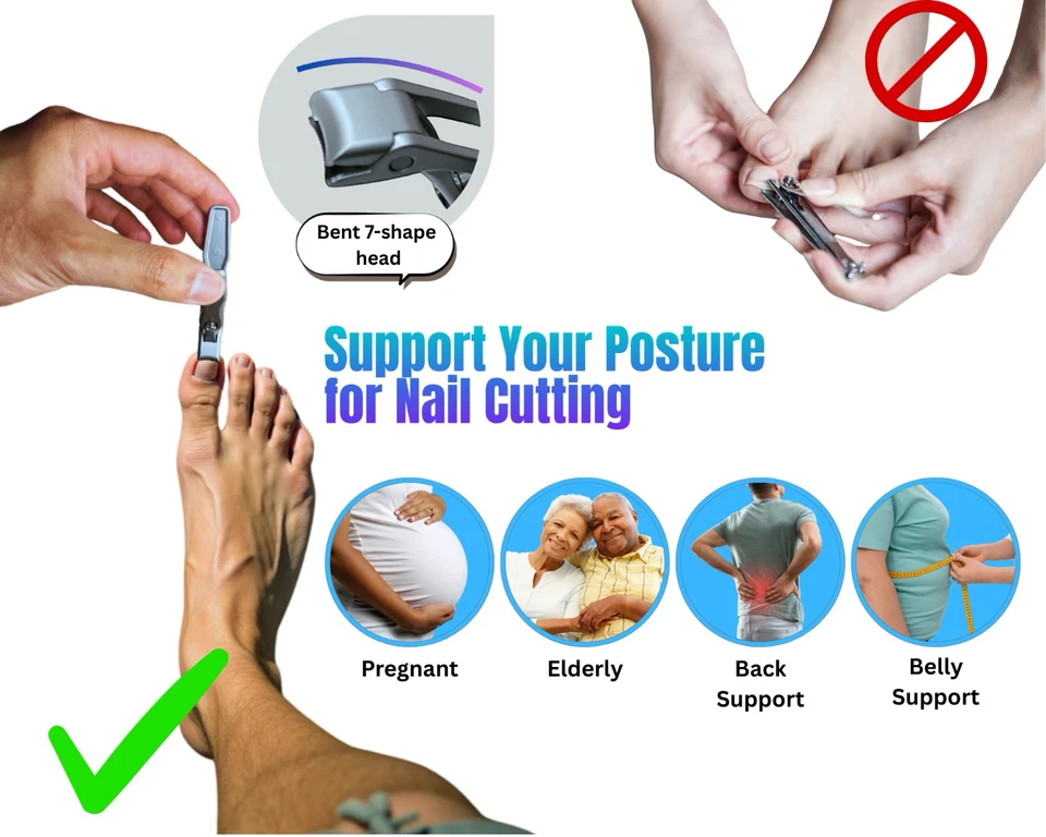 Cortaúñas profesional con cabeza en ángulo grande para uñas gruesas de alta resistencia Foto 4 de 4